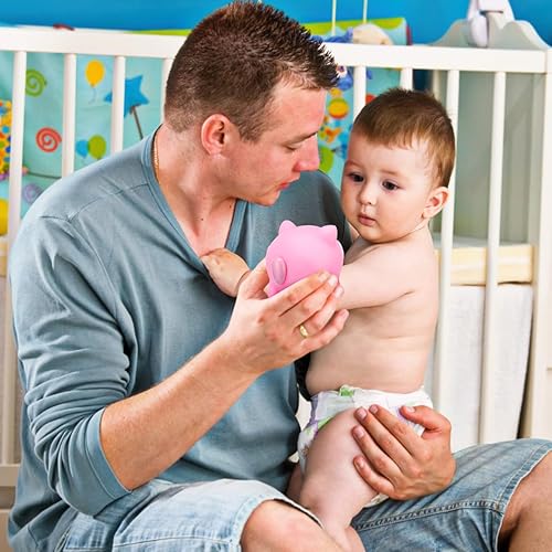 Miniatura 7 de Juguete de cerdo de voz juguete chirriante para aliviar el estrés para niños, cerdo rosa interactivo, animal exprimidor para juguetes divertidos y