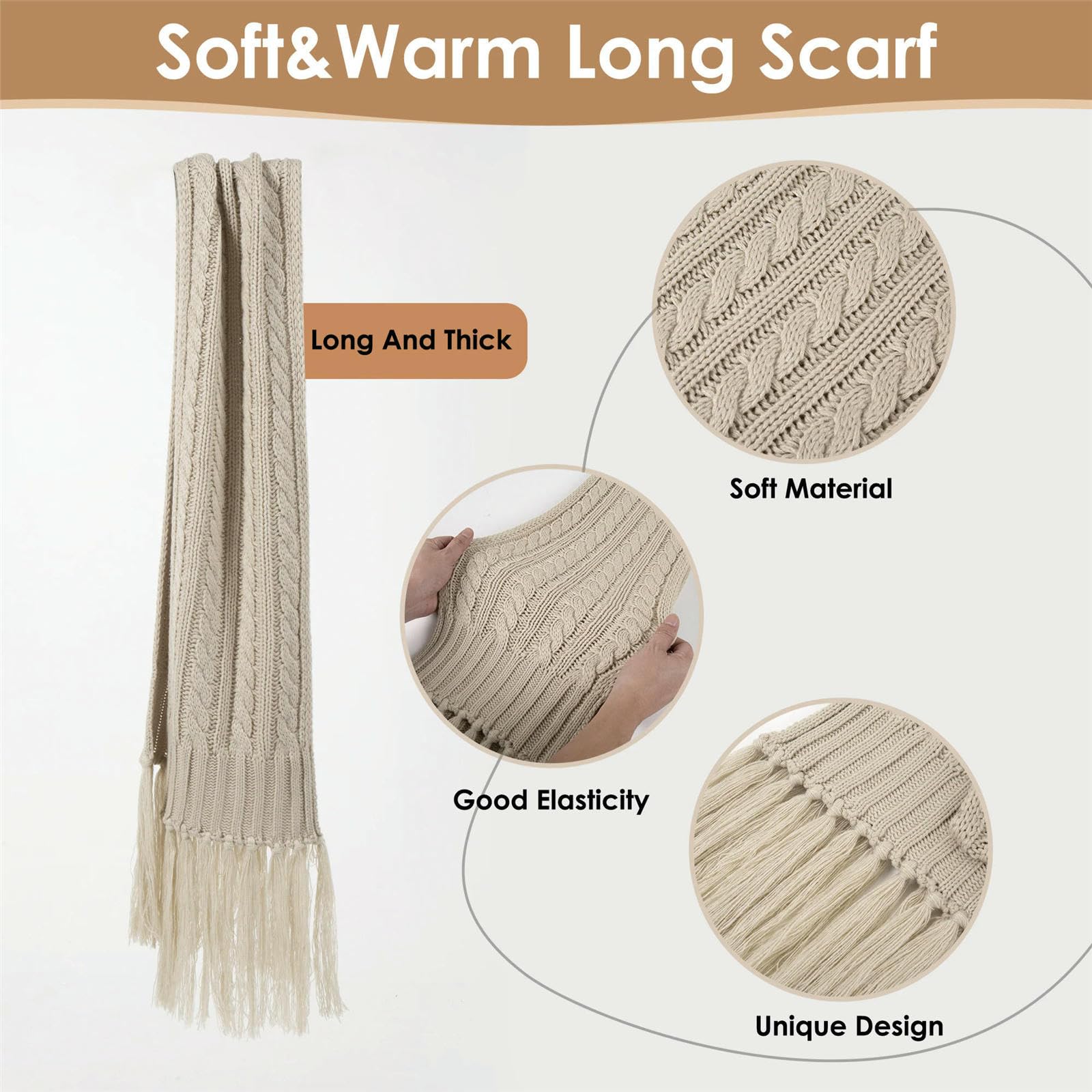 Mütze,Schal & Handschuh-Sets Wintermütze Für Damen Mit Gedrehtem Bommel Und Fleecefutter Sowie Set Aus Strickhandschuhen Schal, Geeignet Zum Warmhalten -beige-einheitsgröße