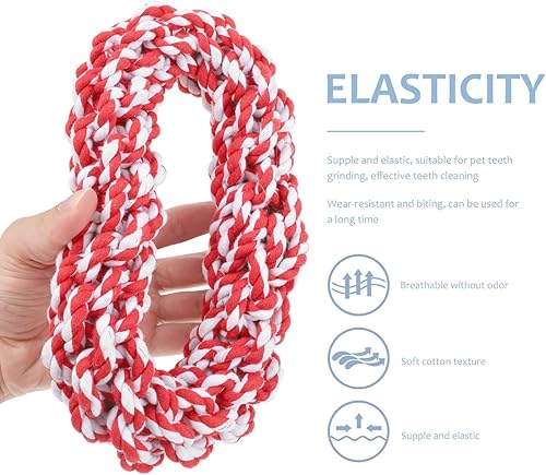 Miniatura 6 de POPETPOP Juguete para perros para masticadores agresivos, dientes molares, cuerda de nudo, juguete ideal para perros perdigueros grandes