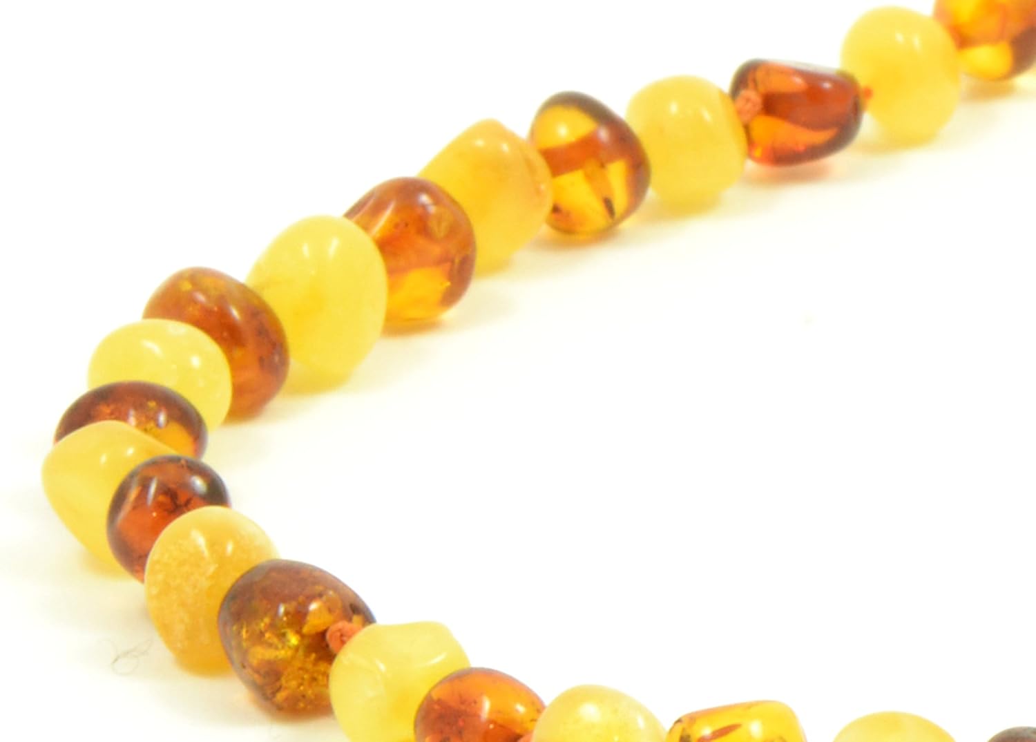 TheNaturalAmber Amber Necklace – Baltic Amber Baroque Beads 50cm, Polished Milky & Cognac, Handmade Amber Jewelry for Adults - Image 5