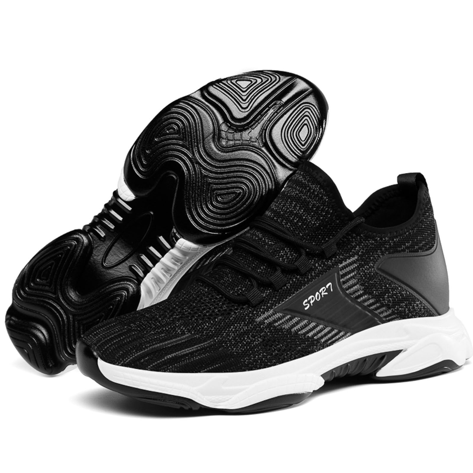 Elevate Shoes - Scarpe da ginnastica da uomo, in rete, per fitness, corsa, estive, traspiranti, leggere, per attività all'aperto, jogging, altezza 10 cm