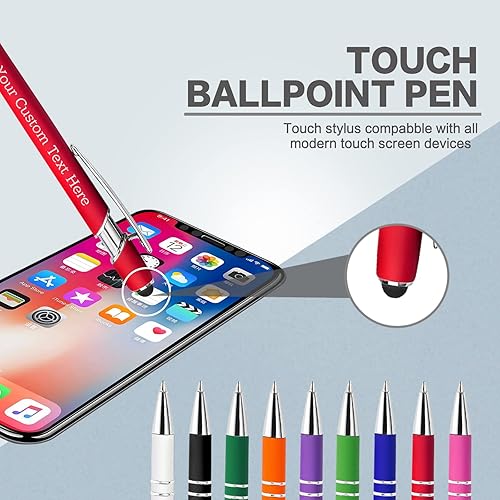 Miniatura 3 de Bolígrafos personalizados con nombre a granel, juego de bolígrafos personalizados, lápiz capacitivo grabado, logotipo, texto, regalo para negocios,