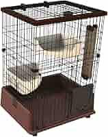 4万円以上で購入ペティオ　necoco キャットケージ 2段式 楽天市場】【取寄品】 ペティオ(Petio) ネココ キャットルーム