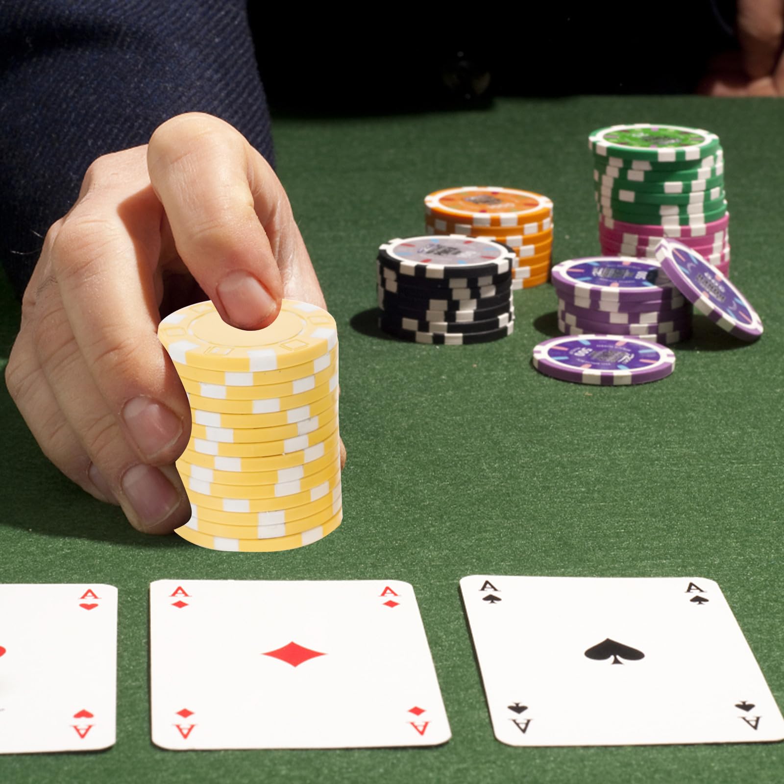 50 Stück Weiße Kunststoff Spielchips Rund zum Zählen und Lernen Praktisches Gaming Zubehör für Poker und Casinospiele