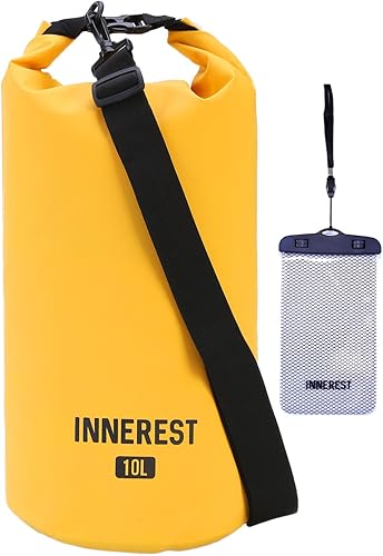Innerest Bolsa seca impermeable ligera para recreación de agua al aire libre, playa, barco, camping, pesca, kayak con una bolsa impermeable para
