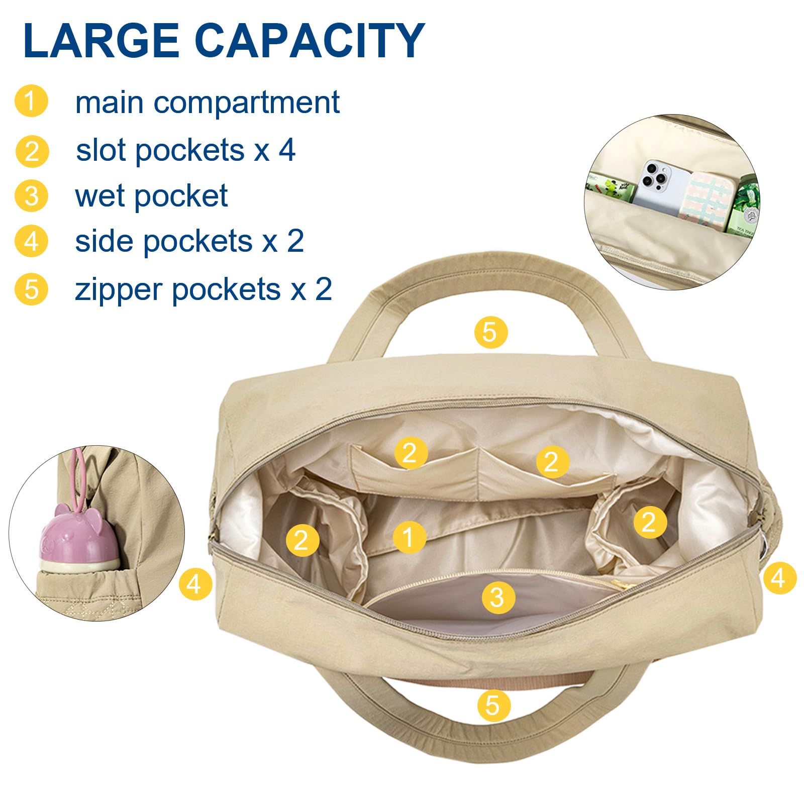 HUA ANGEL Bolsa de lona de 40 l para mujeres y hombres, gran bolsa de viaje con bolsa húmeda, bolsa de gimnasio, bolsa para yoga, fin de semana, noche, viaje de negocios, Negro , Clásico