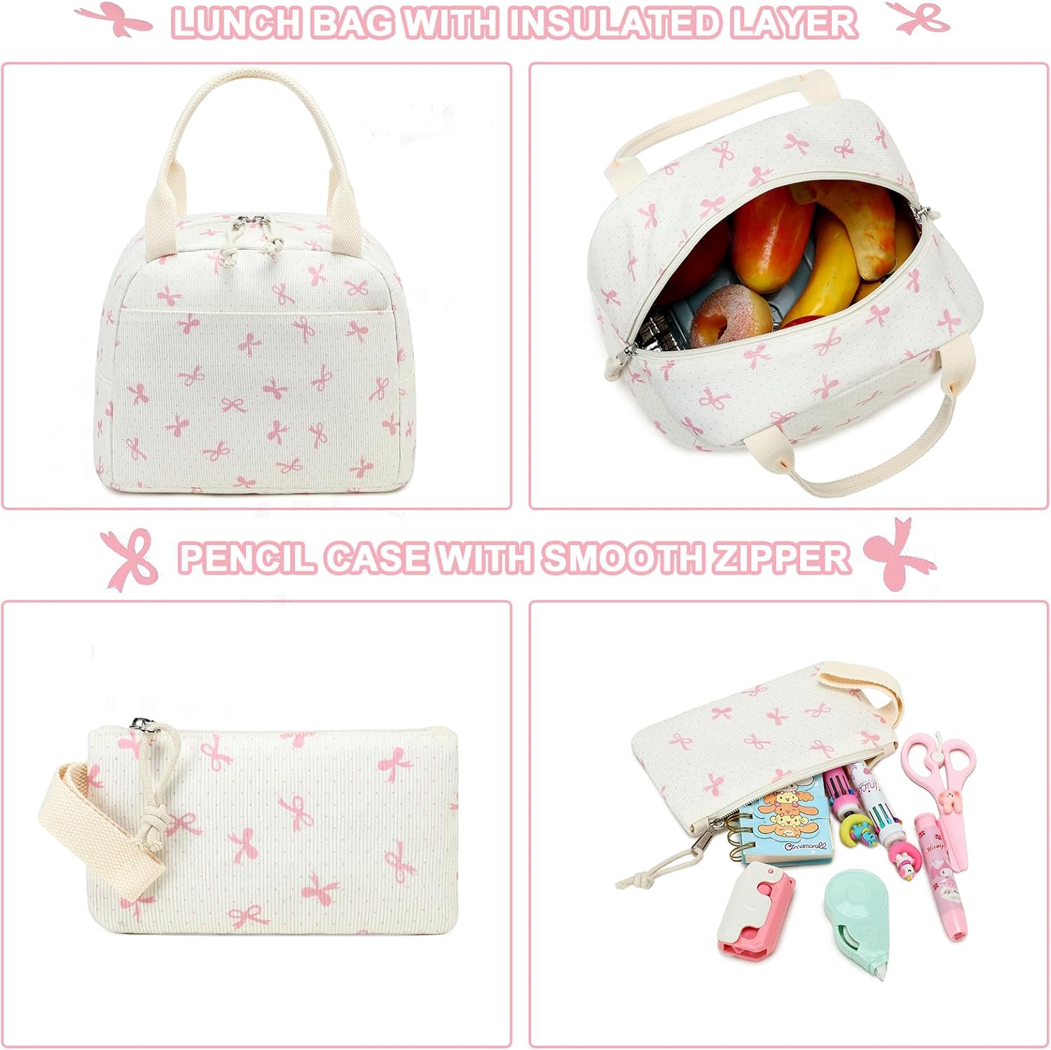 BTOOP Girls Backpack Kids Boys Elementary Bookbag Girly School Bag with Insulated Lunch Tote and Pencil Pouch - Image 3