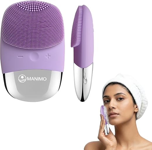 Manimo Smart Electric Face Cleanser Brush | 5-Speed Sonic Pulsation & Smart Memory Technology | Dermatologist Approved Sil...
