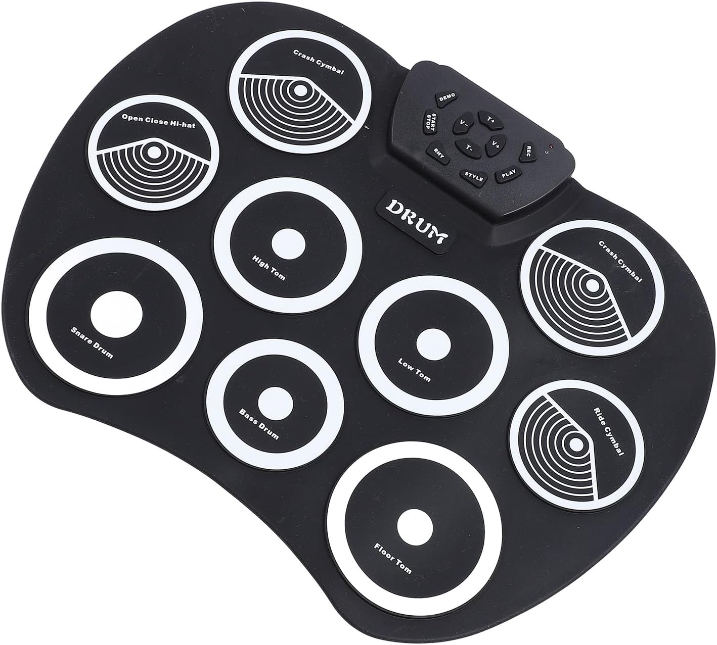 Electronic Drum Set USB Portable 9 Pads Roll Up Drum Practice Pad Drumsticks Pedal Simulation