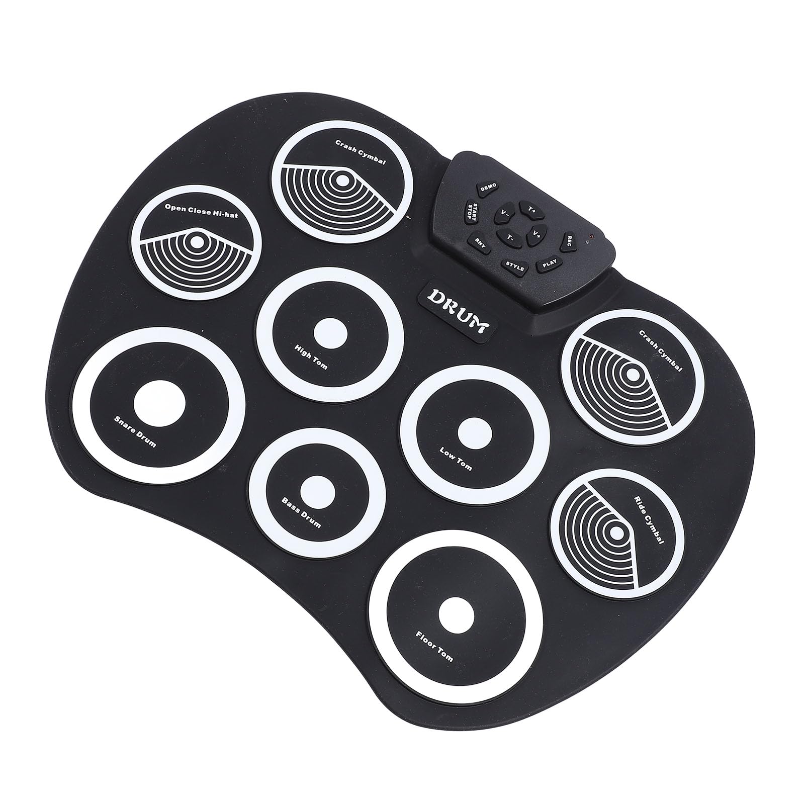 Electronic Drum Set USB Portable 9 Pads Roll Up Drum Practice Pad Drumsticks Pedal Simulation