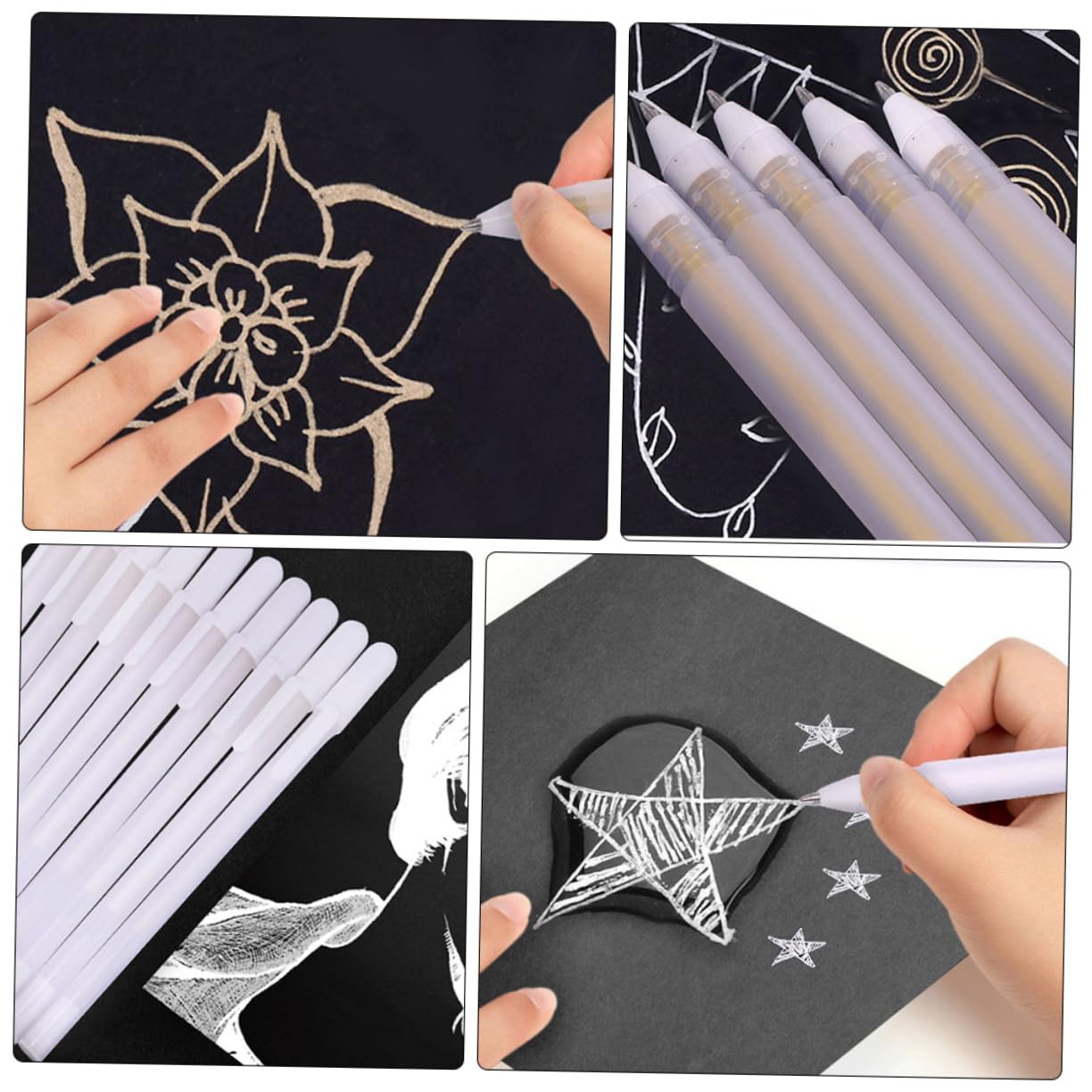 STOBOK 36pezzi Penne Gel Colorate Con Inchiostro Per Disegno e Schizzo Di Penne Evidenziatrici Punta Per Scrittura e Arte