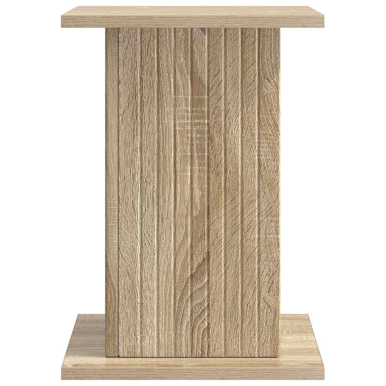 Pflanzenständer, 2 Stück, Sonoma-Eiche, 30,5 x 30 x 43 cm | Feuchtigkeitsbeständiges Holzwerkstoff, minimalistisches modernes Design, einfache Pflege mit feuchtem Tuch