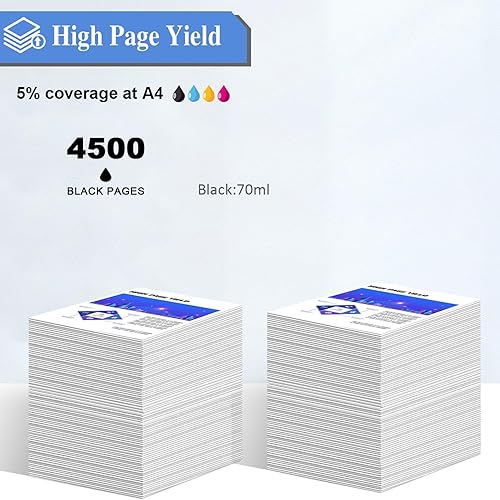 Miniatura 3 de SHUOLEI Tinta 522 T522 compatible con botellas de tinta de repuesto Epson 522 T522, funciona con impresoras EcoTank ET-2400 ET-2720 ET-2800 ET-2803