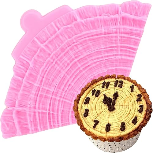 Molde de silicona con textura de corteza de árbol para decoración de pasteles, decoración de cupcakes, pasta de goma de caramelo de chocolate,