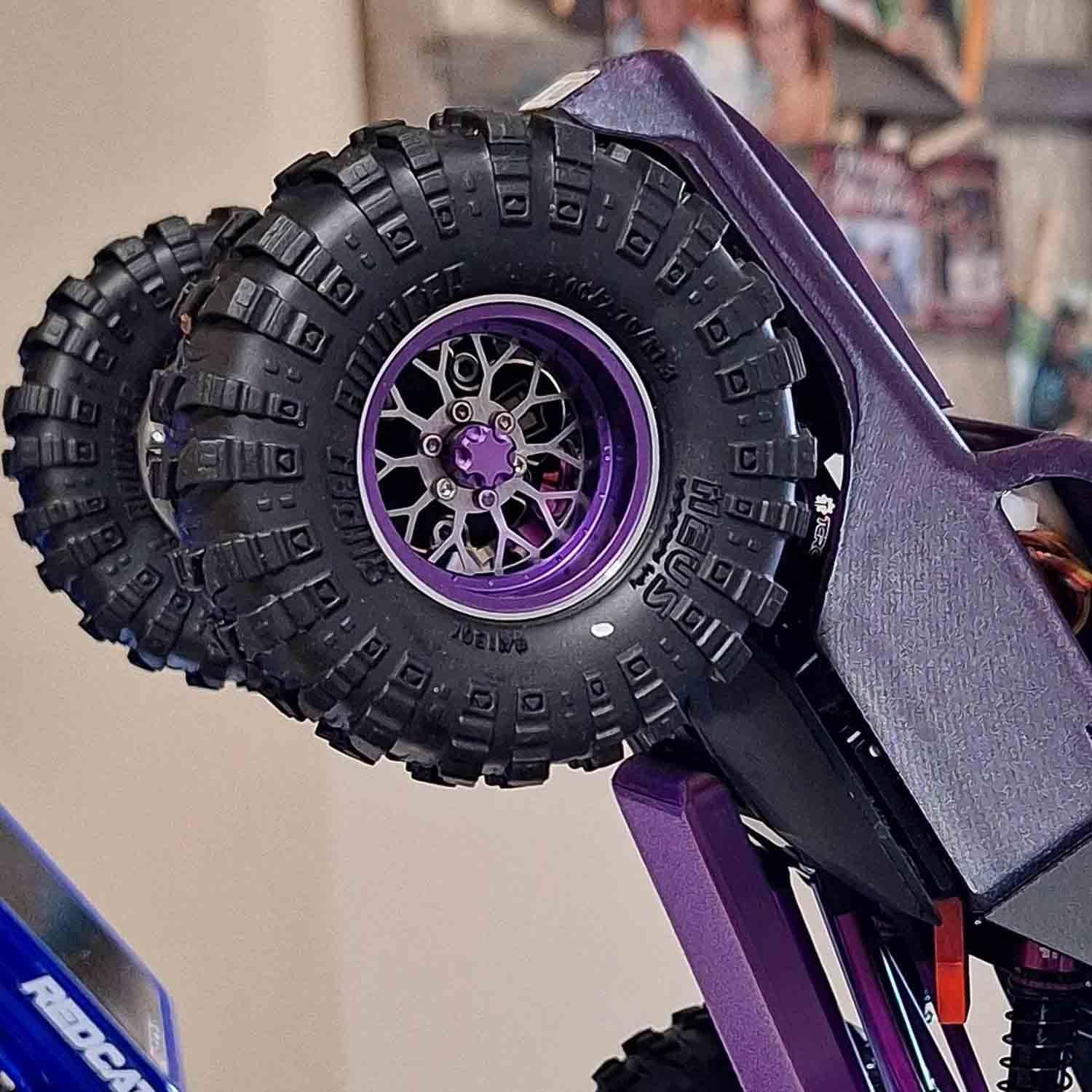 4PCS Aluminum M2.5 Wheels Center Caps Lock Nuts for Redcat Ascent-18 Traxxas TRX4 M 1/18 Scale RC Crawler Upgrade