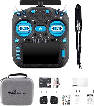 HTLNUZD RadioMaster TX16S MK3 MAX RC Transmitter, ExpressLRS 2.4GHz 900MHz, AG02 CNC Hall Gimbal 5" IPS Touchscreen EdgeTX