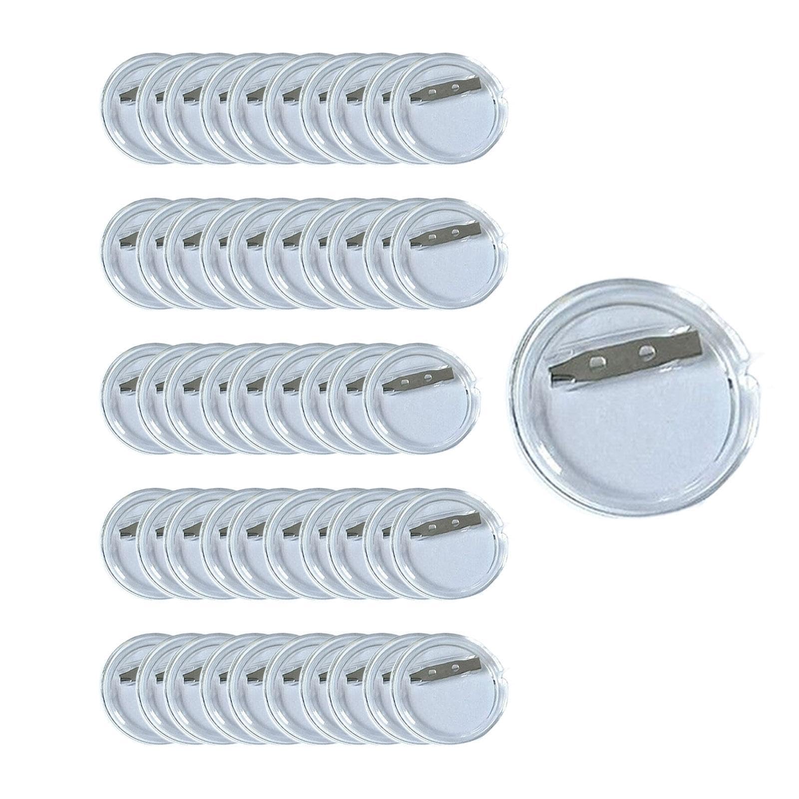 PIXZCSA Made of Acrylic 50Pcs 44mm Badges for Button Maker Machine Easy to Pin onto Backpacks and Clothing Reusable 50Pcs Tinplate Clear Mylars Pin Badges, Clear, 58mm