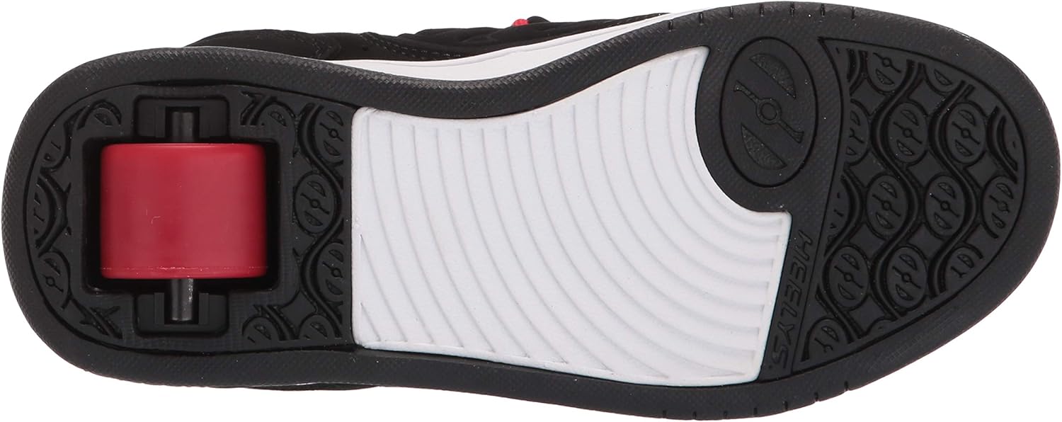 HEELYS girls Voyager Tennis Shoe, Black/Red, 3 Big Kid US
