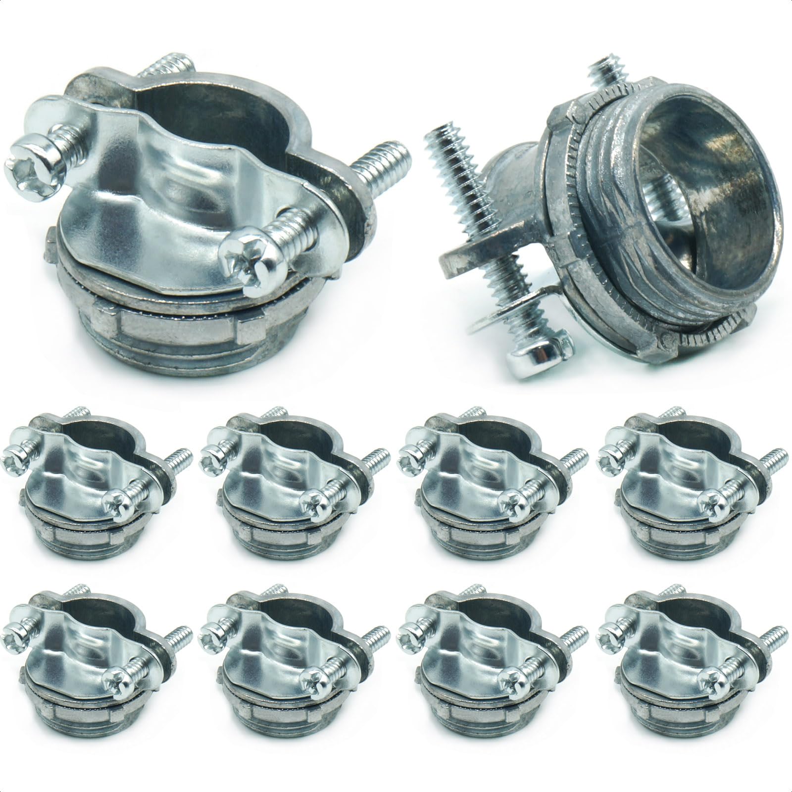 Conduit Clamps - 10 Pack 3/4 Inch Cable Connectors -1