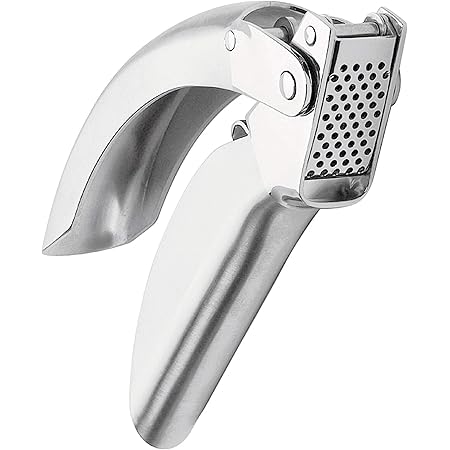 Kuhn Rikon Epicurean Garlic Press, Stainless Steel, 6.5 x 1 x 1.5 inches, Silver