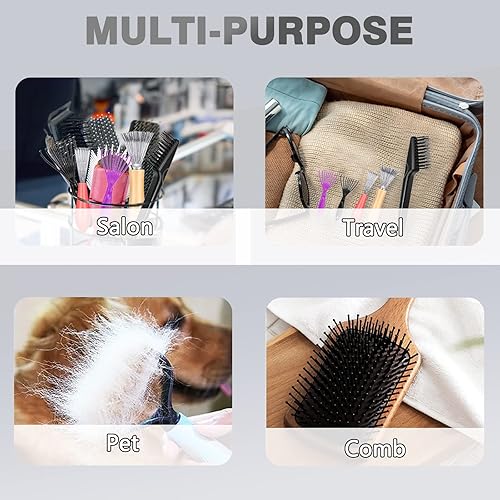 Miniatura 5 de 5 Pieces Hair Brush Cleaner Tool Set for Hairbrush and Comb Maintenance Remove Hair Dust Easily Ideal for Home and Salon Use, Black