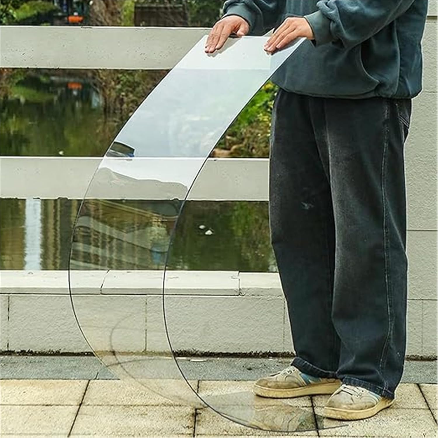 Thick 1.22mm Strong Impact PC Endurance Board, Easy to Bendable Roofing Sheets, Clear Acrylic, Polycarbonate Greenhouse Cover, for Carports, Pergola, Sunrooms and Enclosu(1.2x3m/3.9 * 9.8ft)