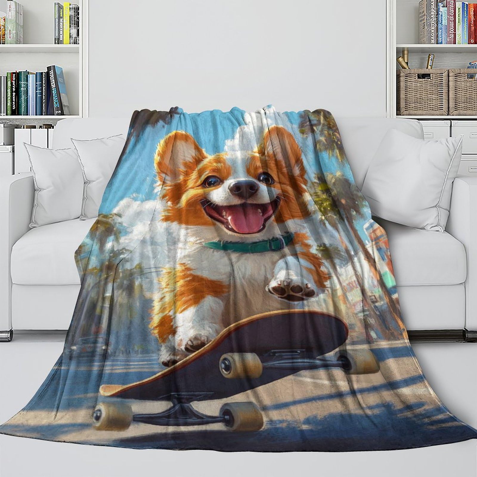 Mjasvndfo Style-9 Corgi Soft Blanket - Blanket Birthday Gift For Hubby Boyfriend Girlfriend Neighbor 40X50inch(100X130cm)