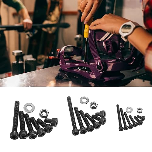 Miniatura 6 de Juego de 1080 tornillos de cabeza hexagonal M2 M3 M4 tuercas y arandelas planas kit surtido tornillos de máquina negros de acero aleación juego de