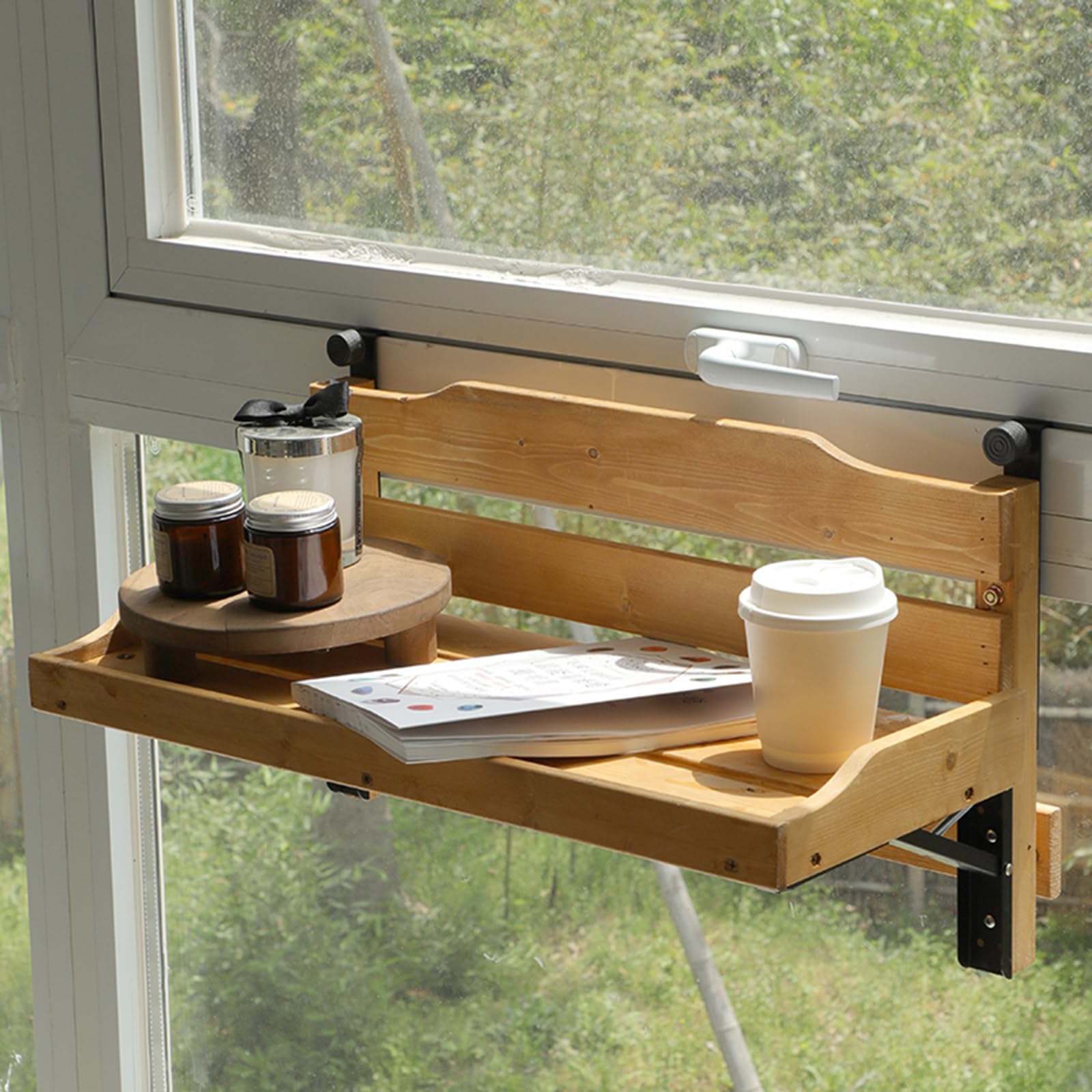 Table pliable balcon suspendue Cact | Meuble petit espace terrasse