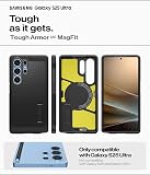 Spigen Tough Armor (AI) MagFit Case for Samsung Galaxy S25 Ultra, Compatible with MagSafe Accessories - Black - 2