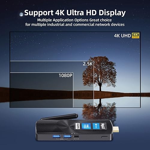 Miniatura 20 de MeLE PCG02 Mini PC Stick sin ventilador, J4125 8 GB 128 GB Escritorio Computadora Stick,Soporte WiFi 4K HDMI PXE desbloqueado Bios, Micro PC Auto