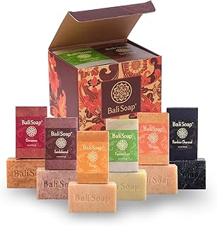 Bali Soap Tropical Paradise Collection – 6-Pack Premium Handmade Soap Gift Set, Exotic Fruit & Floral Scents, Vegan Spa Experience for Women & Men