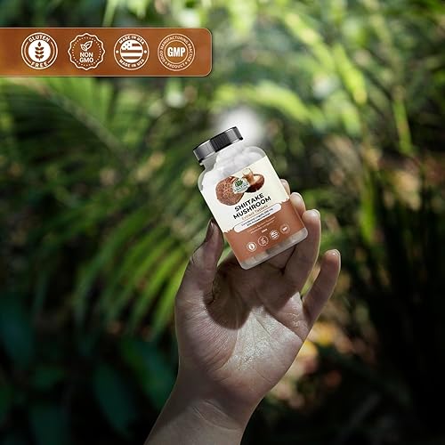 Miniatura 6 de Amazing Botanicals Comprimidos de extracto de hongos Shiitake de 500 mg  30% polisacárido  Complejo de hongos naturales para el bienestar general