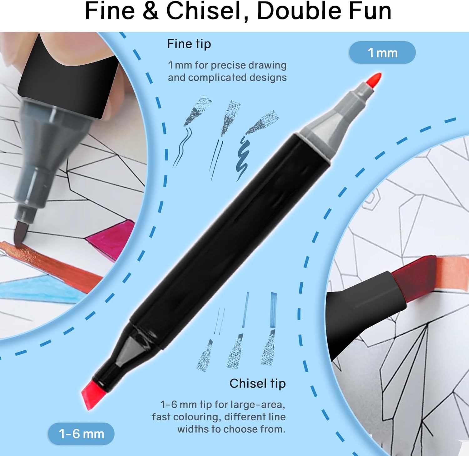 262 Colors Alcohol Markers, Art Markers for Artists with Coloring App, Dual Tip Marker for Adult Painting Sketching Drawing with Travel Case Great Gift Idea - Image 2