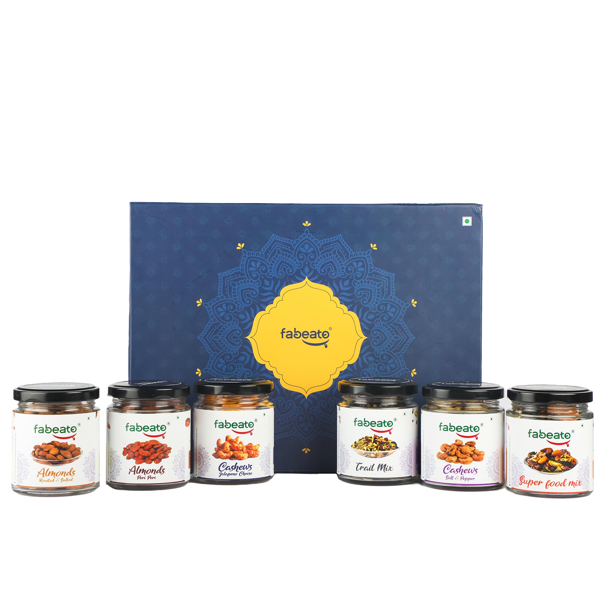 Fabeato Premium Special Variety of 6 Flavoured Nuts Mixed Dry Fruits Gift Box for Diwali 650g| Perfect Festive Gift for Loved ones| Corporate Gifts|Rakhi Gifts | All Occasion Gift Box Hamper (B0CM9Q3W13) Amazon Price History, Amazon Price Tracker