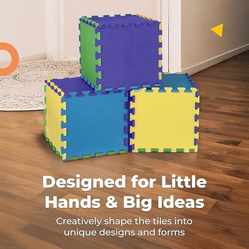 Vista 52 de MioTetto Alfombra de juegos para bebés de espuma suave no tóxica, tapete de juegos para niños y niñas, alfombrilla con rompecabezas de 36/16 piezas