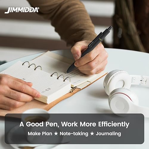 Miniatura 7 de 16 bolígrafos de gel negros - 0.7mm de punta media, bolígrafos de tinta negra Escritura suave - Bolígrafo retráctil de secado rápido para hombres