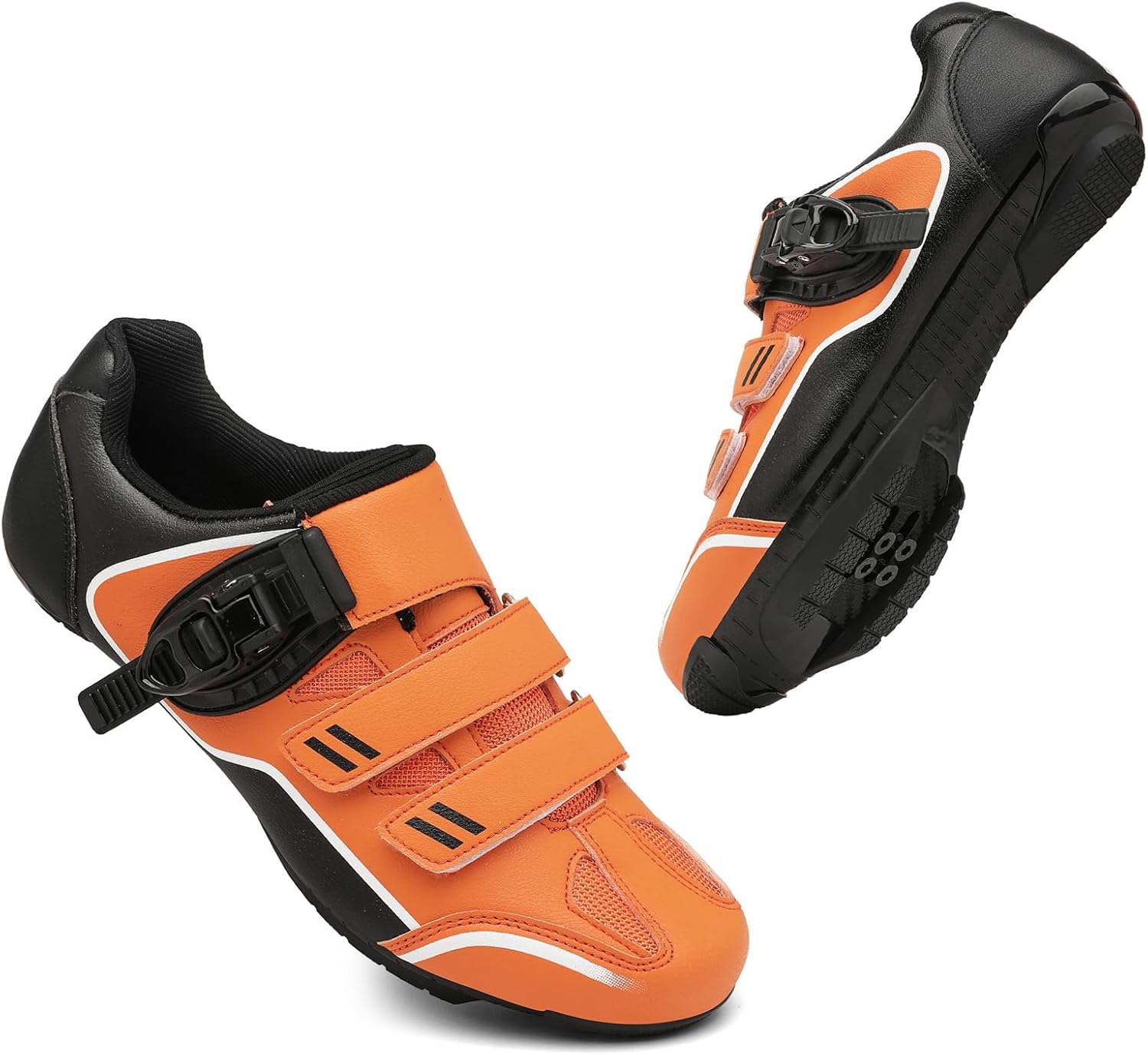 JiuQing Mountain Cycling Shoes Compatible with 2-Bolts SPD Cleats Lightweight Buckle Indoor Outdoor Bike Shoes for Men Women