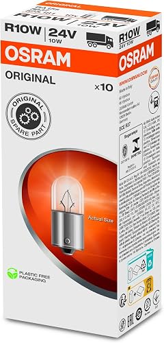Osram 5637 Original R10W Éclairage Plaque d'Immatriculation, 24 V, Boîte de 10 P