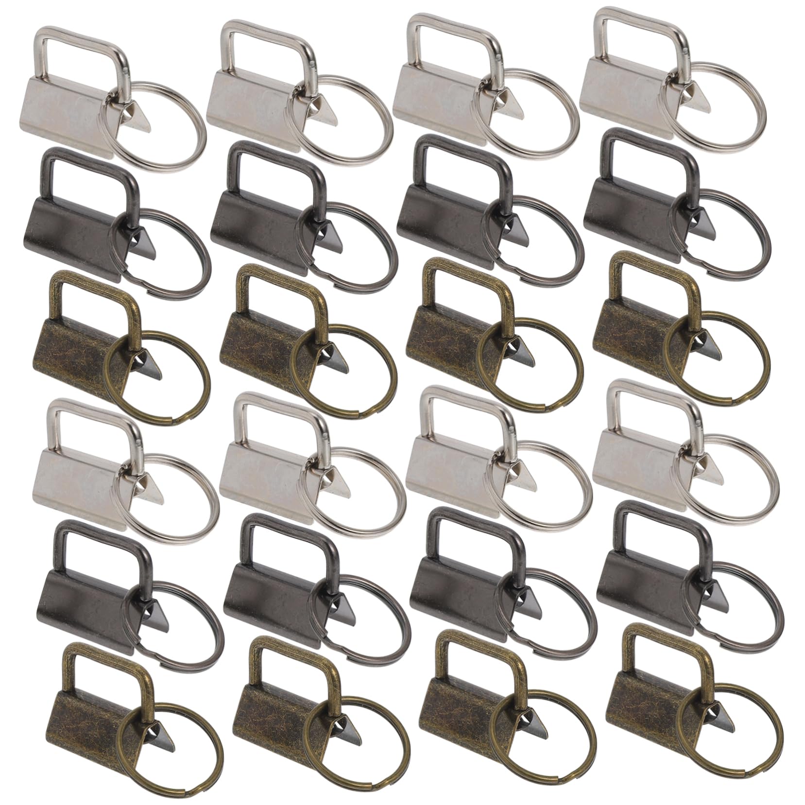 Matériel de clé fob anneaux de clé pour bracelets tissu et rubans
