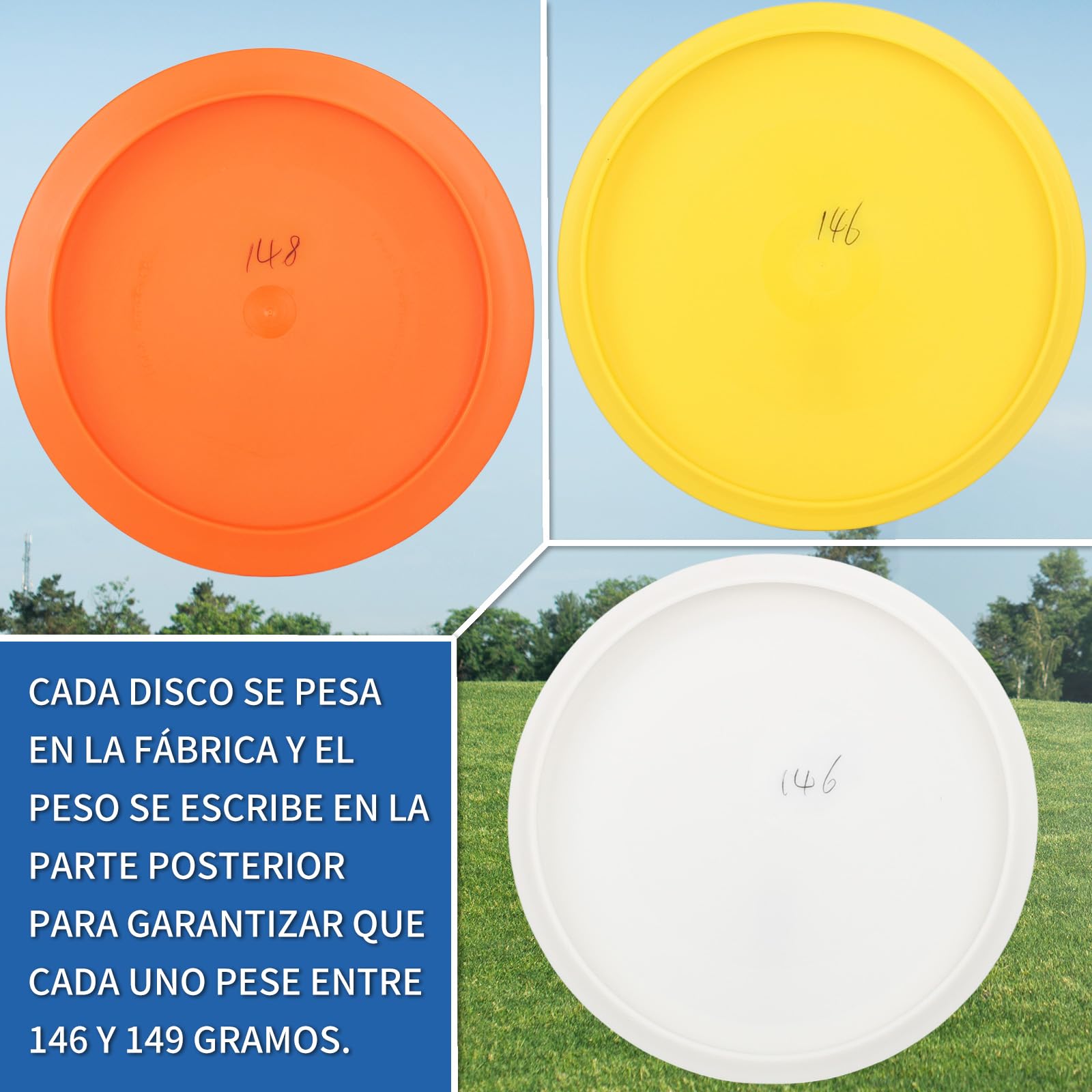 PDGA Juego de discos de golf – Driver, rango medio, putter para exteriores y patio