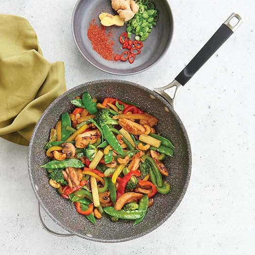 Wok Nordic Ware Verde 12 pulgadas Antiadherente de Cerámica miniatura 4