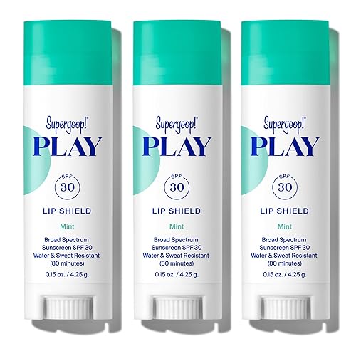 Miniatura 10 de Supergoop! PLAY Lip Shield SPF 30 con fresa - Paquete de 3 - Bálsamo labial hidratante SPF - Tratamiento hidratante para labios secos agrietados