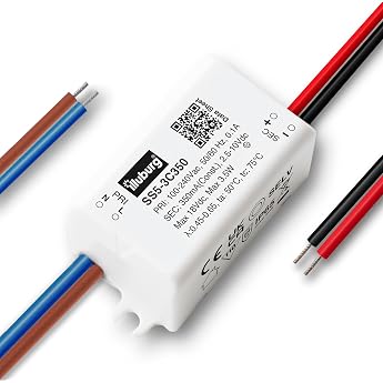 LED Transformer Waterproof IP65 350mA Constant Current 1W - 3W Flicker-Free Compact 47 x 23 x 21 mm LED Power Supply Driver Transformer Driver