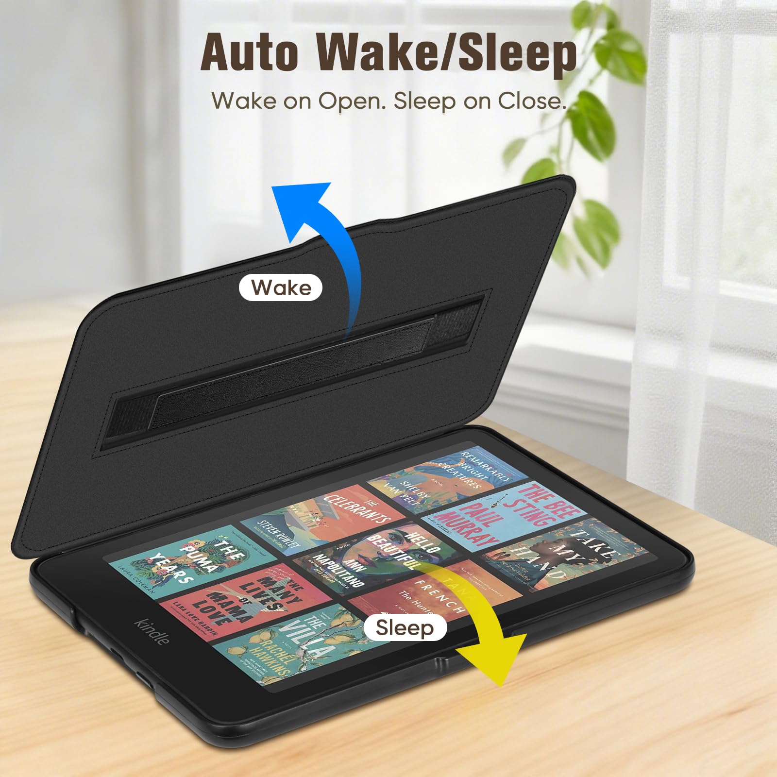 Fintie Etui z paskiem na rękę do Kindle Paperwhite (12. generacji) i Kindle Colorsoft/Paperwhite Signature Edition 2025/2024, lekkie etui z funkcją Auto Sleep/Wake, czarne