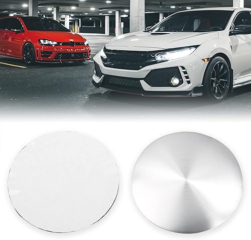 Miniatura 2 de X AUTOHAUX 4 unidades, 2.559 in, tono plateado, universal, para rueda central, emblema, calcomanía