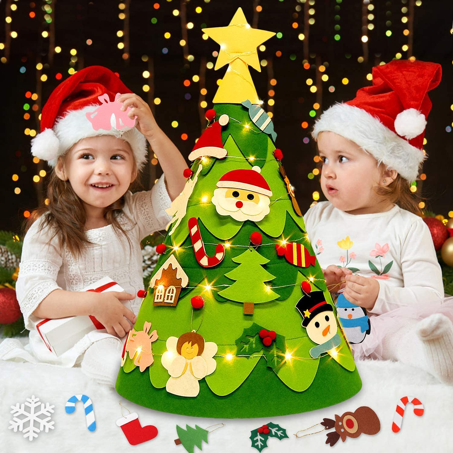 Amazon.co.jp: クリスマスツリー DIY フェルトクリスマスツリー