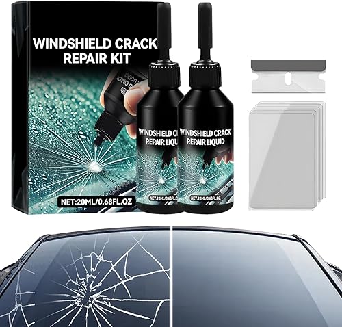 Kit de reparación de grietas del parabrisas, 2026 Nuevo Kit de reparación de grietas de vidrio, líquido de reparación de vidrio automotriz para