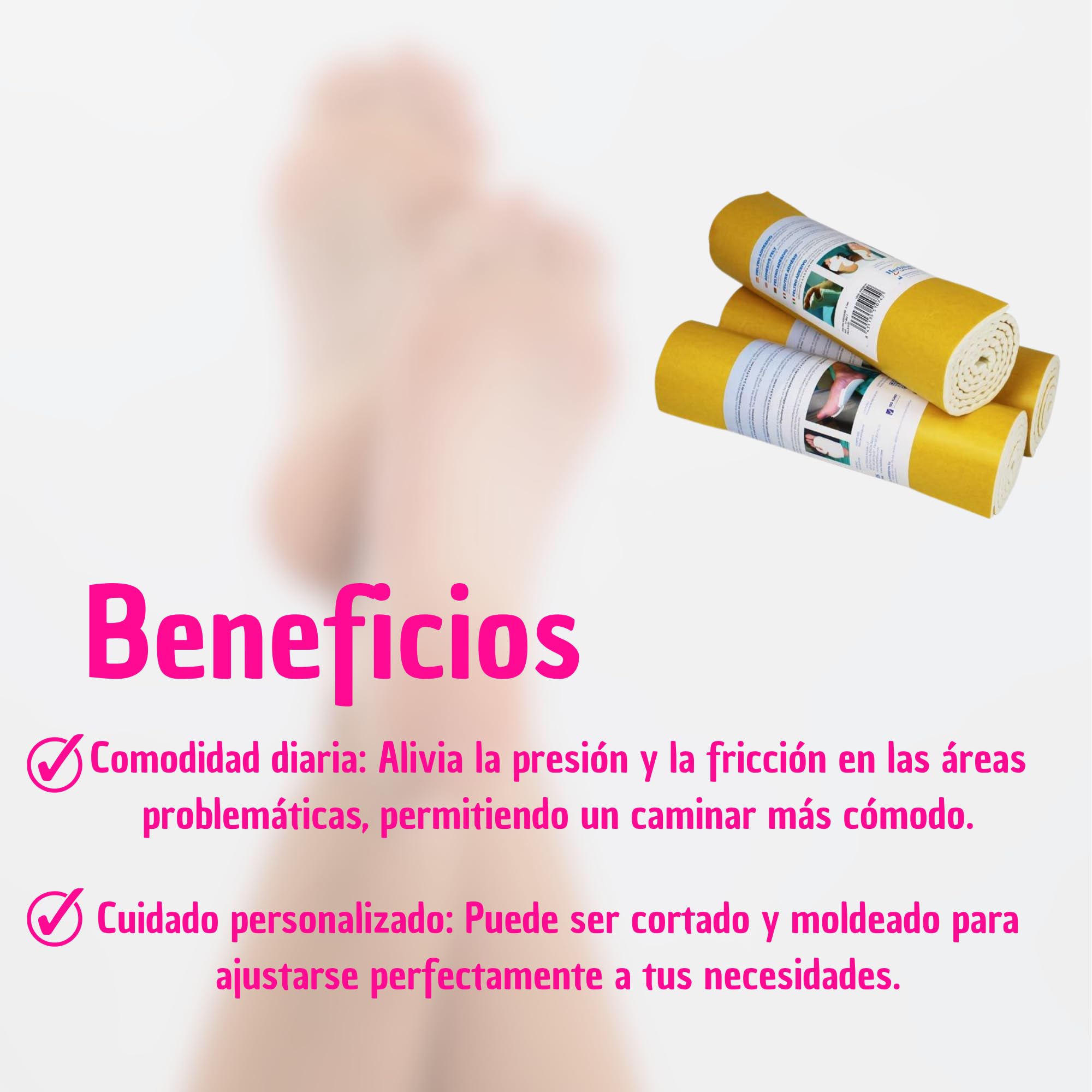 Fieltro Adhesivo Podológico Herbitas 5mm Protección Plantar Antirozaduras Recortable Autoadhesivo 1 Unidad
