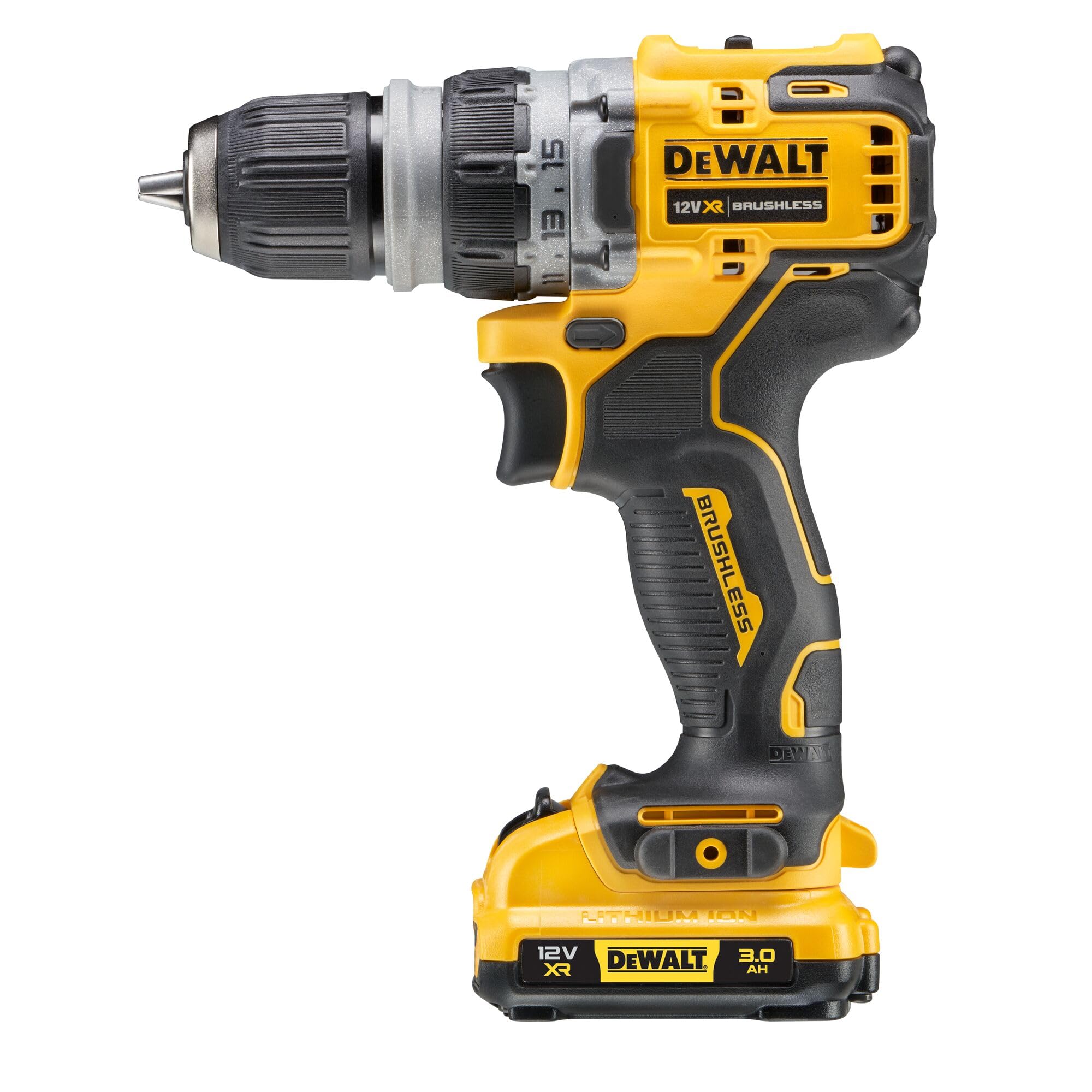 DEWALT DCD703L2T-GB XR Lot de 4 perceuses multi-têtes sans balais avec chargeur 2 x 3 Ah